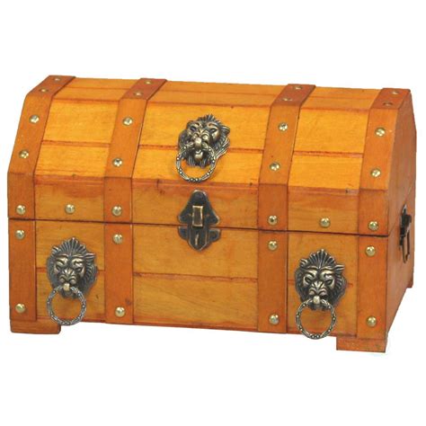 Vintiquewise 12 In X 8 In X 7 3 In Wooden Pirate Treasure Chest With