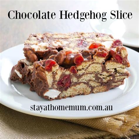 Chocolate Hedgehog Slice Stay At Home Mum