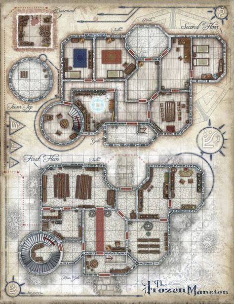 Image Result For Dnd Mansion Map Dungeon Maps Map Rpg
