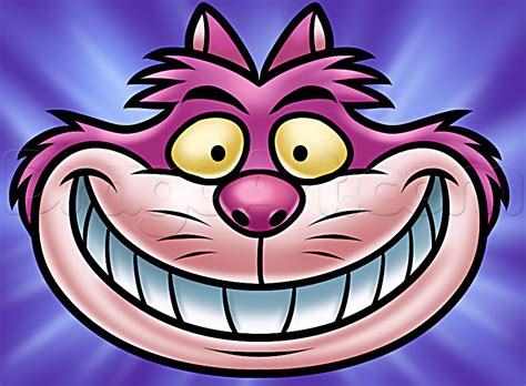 How To Draw Cheshire Cat Easy Cheshire Cat Drawing Cartoon Cat Drawing