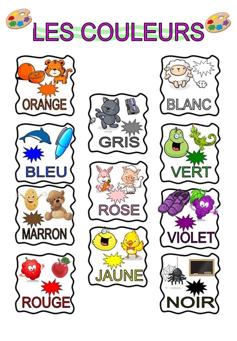 Best FLE Couleurs Images On Pinterest Fle French Lessons And Learn French