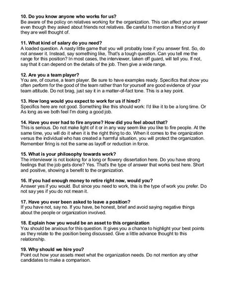 Common Interview Questions And Answers Job Interview Answers