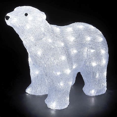 Led Polar Bear Christmas Decoration Yow 24 In And 18 In Pre Lit Led