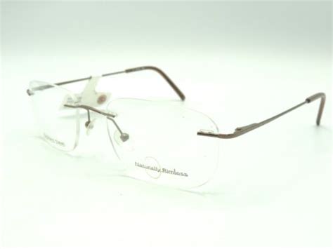 naturally rimless nr356 brn eyeglass frames 53 20 145 brown 02077 for sale online ebay