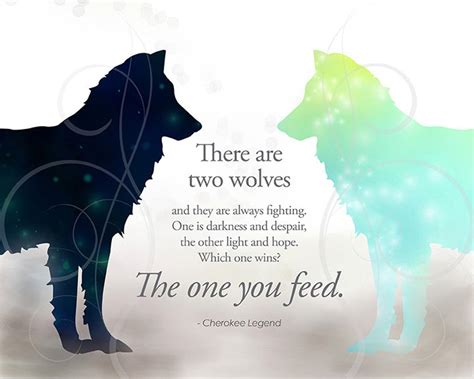 Cherokee Legend Two Wolves Quote Used In Tomorrowland Two Wolves Are