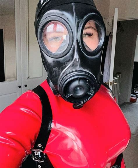 rubber catsuit female sex furniture gas mask girl compression clothing latex wear heavy