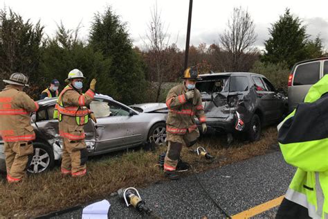 Md State Trooper Driver Sent To Hospital After Rear End Crash Wtop News