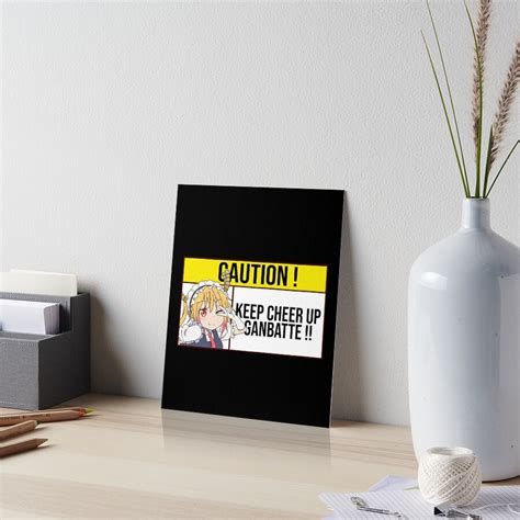 Caution Sign With Cute Anime Girl Art Board Print By Semzig Redbubble