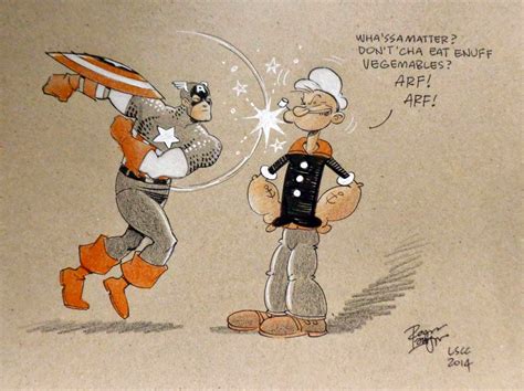 The Hotel Fred: LSCC Sketch: Captain America vs Popeye