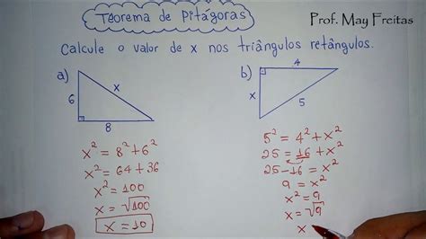 Aula 2 Teorema De Pitágoras Exemplos De Aplicações Youtube