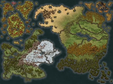Map Of My Homebrew Dandd World No Text Or City Markers So That Anyone