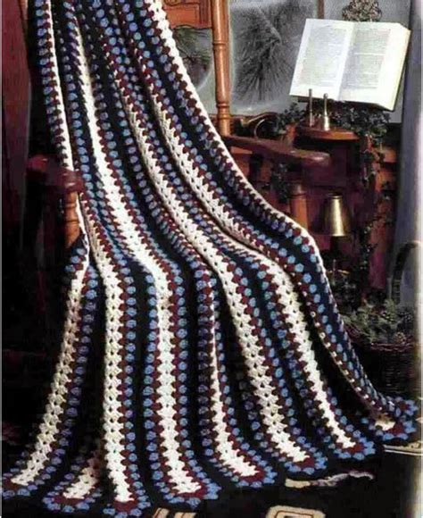 Five Pdf A Handsome Crochet Afghan Patterns Instant Pdf Etsy