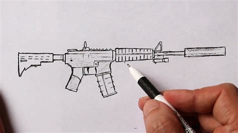 How To Draw A Assault Rifle Understandingbench16