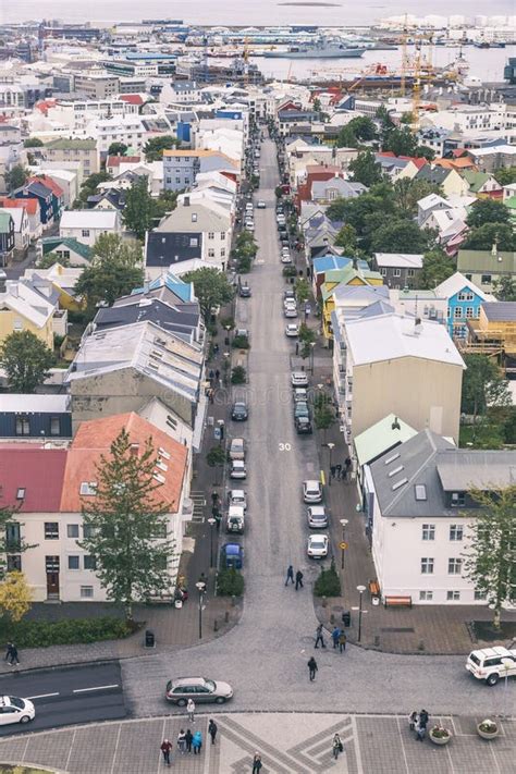 Aerial View Of Reykjavik City Iceland Editorial Stock Image Image Of