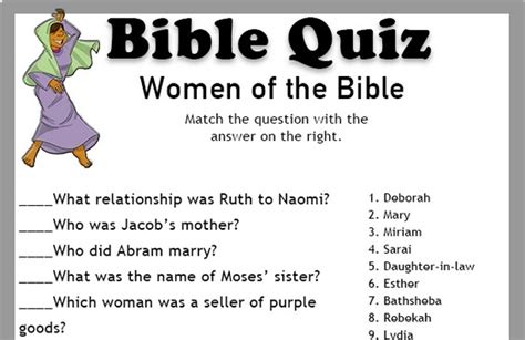 In the quiz you will be asked the following questions; Bible Games For Mobile Devices - PlayTheBible