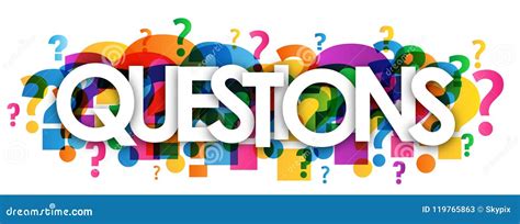 Questions Colorful Overlapping Question Marks Banner Illustration