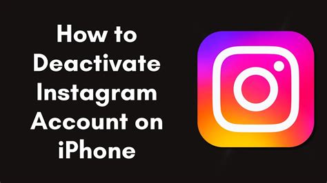 How To Deactivate Instagram Account On Iphone Youtube