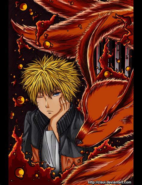 Naruto With Nine Tailed Fox By Claui On Deviantart