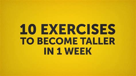 Exercises To Become Taller Youtube