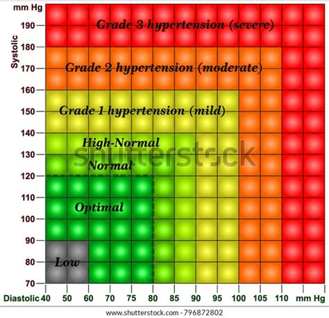 They vary according to the age, gender, height, weight, and overall health of the person. Blood Pressure Chart Stock Vector (Royalty Free) 796872802