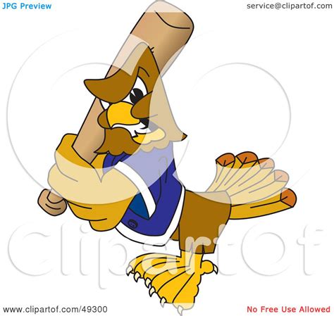 Royalty Free Rf Clipart Illustration Of A Hawk Mascot Character
