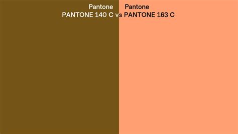 Pantone 140 C Vs Pantone 163 C Side By Side Comparison