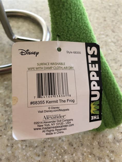 Madame Alexander Kermit Frog Hand Puppet Disney Muppets 12 Inch New