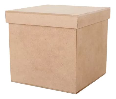 Caja Cuadrada Cubo Con Tapa De Madera Para Decorar Grande Cuotas