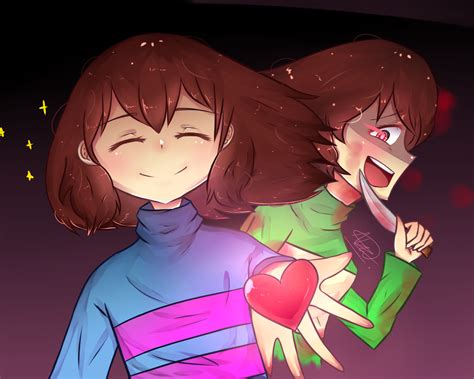After the asrial fight, chara sees that asrial is coming to terms with grief. Undertale - Frisk and Chara *Happy Valentine's Day by ...
