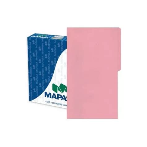 Folder Mapasa Pr0002 Color Rosa Tamaño Oficio Paq C100pzs Meses Sin