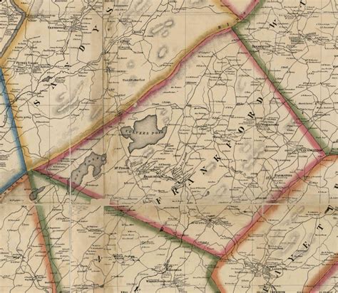 Sussex County New Jersey 1860 Old Wall Map Reprint With Etsy