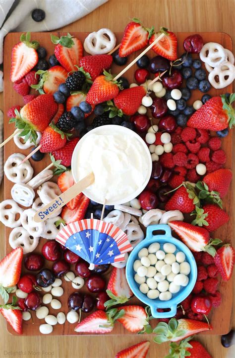 Simple Red White And Blue Fresh Fruit Platter Delightful Mom Food