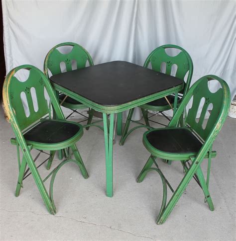 A card table and chairs has everything you need to entertain a larger group of family and friends. Bargain John's Antiques » Blog Archive Folding Card Table Set with four matching Chairs ...