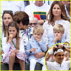Roger federer says he knew his wimbledon title was real when his kids greeted him on centre court. Roger Federer Latest Twins Photos