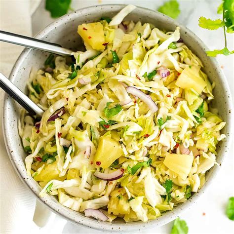 Pineapple Coleslaw No Mayo Simple And Easy Recipe Bites Of Wellness