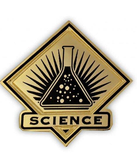 Black And Gold Science Student School Teacher Lapel Pin Science