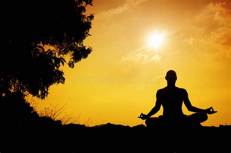 Maybe you would like to learn more about one of these? Yoga Meditation Silhouette Stock Photo - Image: 44358029