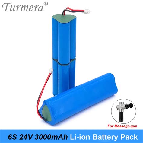 6s 24v 3000mah Rechargeable Lithium Battery For Massage Gun Muscle Massager Replace Battery And