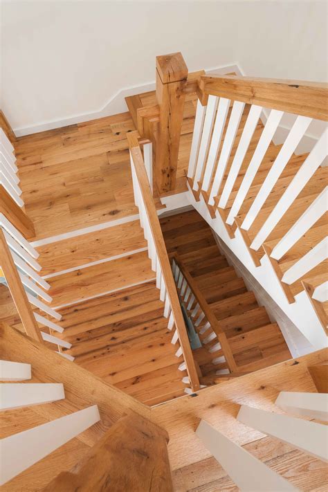 Designed for interior use, our tread can be stained to match other stair parts or surrounding decor. Longleaf Lumber - Red & White Oak Residence