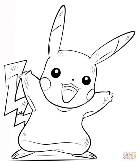 Pikachu Pokemon Kleurplaat Gratis Kleurplaten Printen
