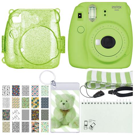 Fujifilm Instax Mini 9 Lime Green Camera Matching Green Accessories