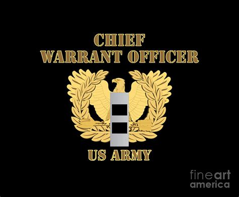 Army Emblem Warrant Officer 2 Cw2 W Eagle Us Army Digital Art