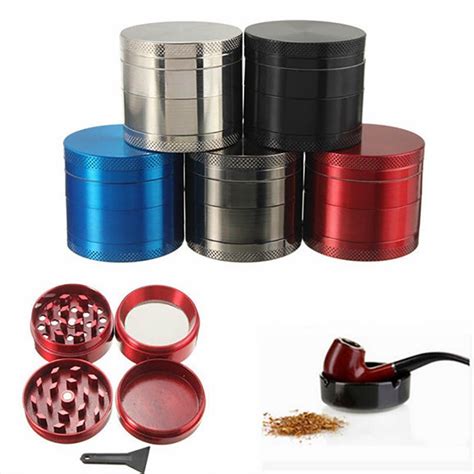 4 layer zinc alloy tobacco weed grinder smoking pipe accessories herb grinders herbal spice