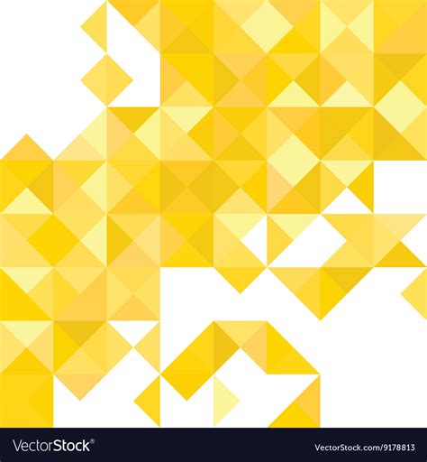 Yellow Abstract Pattern Triangle And Square Vector Image