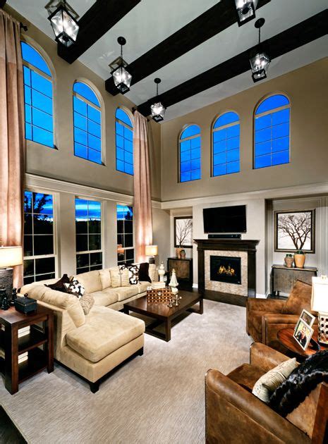 Toll Brothers Soaring two-story family room for relaxing ...
