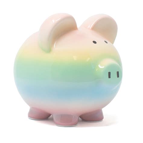 Piggy Bank Rainbow Ombre Piggy Bank Child To Cherish
