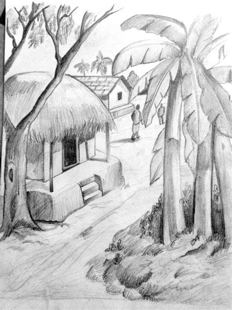 Pencil Drawings Scenery Drawing Pencil Pencil Sketches Landscape