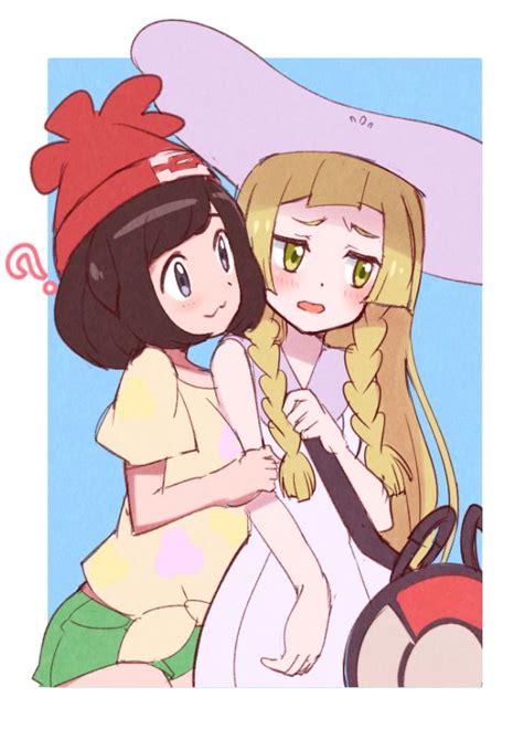 Lillie And Selene Pokemon And More Drawn By Wokami Danbooru