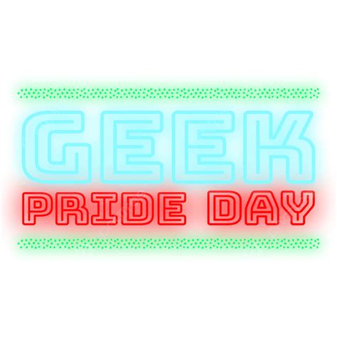 Geek Pride Vector Png Images Geek Pride Day Neon Effect Vector Geek