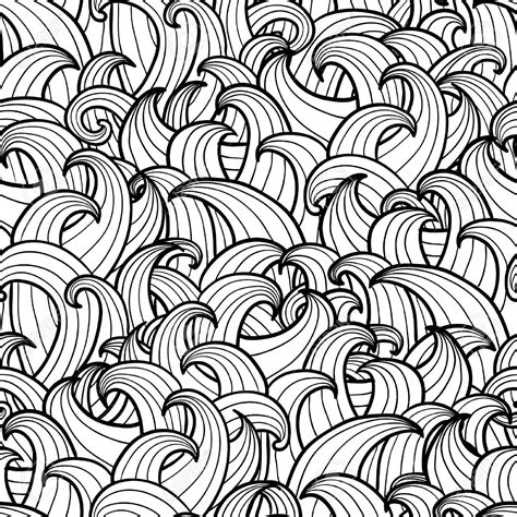 Abstract Doodle Waves Seamless Royalty Free Cliparts Vectors And